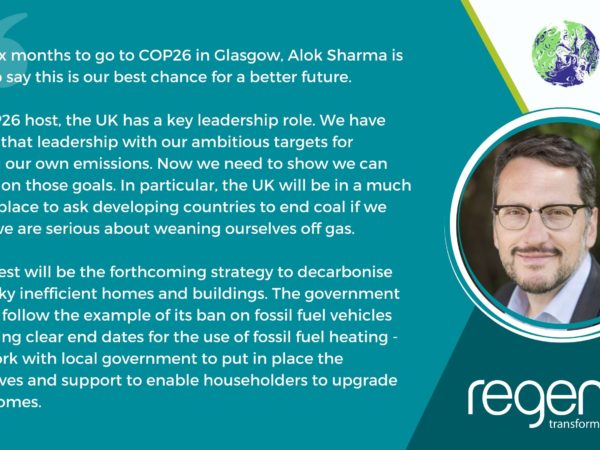 Regen calls for UK to turn climate targets into climate delivery