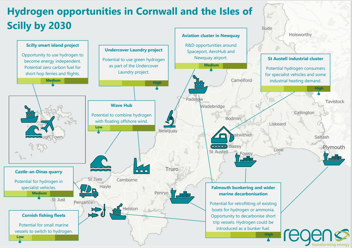 Cornwall Hydrogen Map