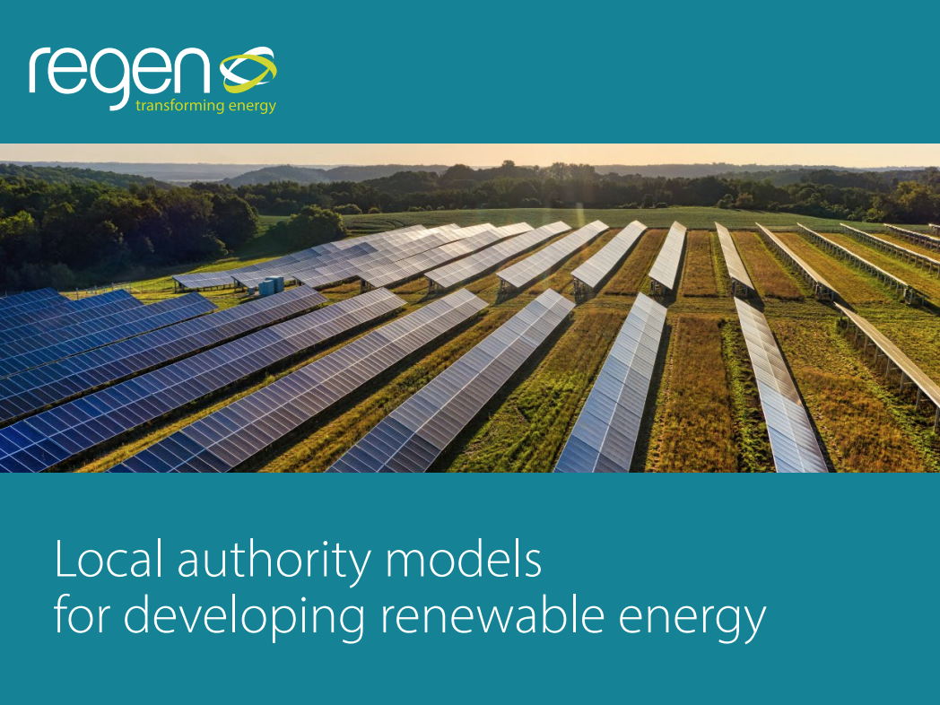 Models to support new local renewables