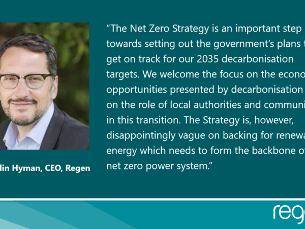 Regen responds to release of Net Zero and Heat and Buildings Strategies