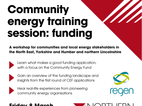 Northern Powergrid Community Energy Online Training Session – Funding