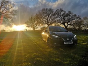 Nissan Leaf Sunset EV Clicks