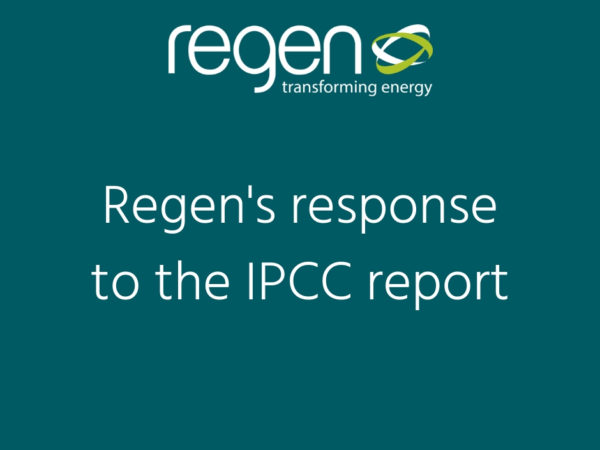 Regen’s response to the IPCC report