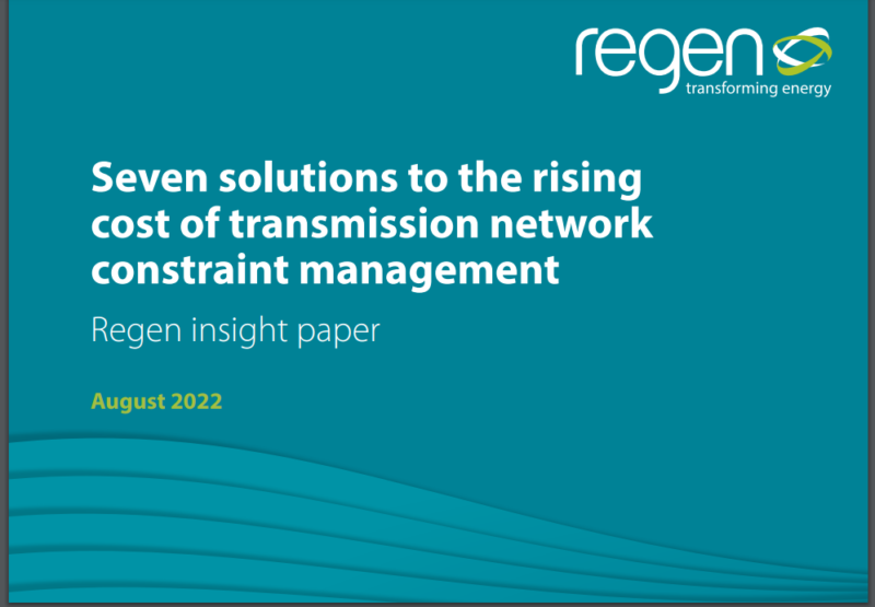 Seven solutions to the rising cost of transmission network constraint management